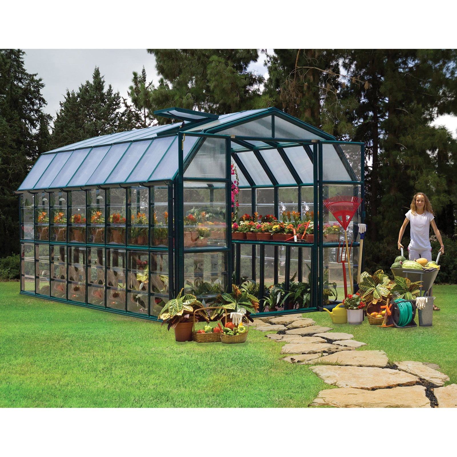 Palram Grand Gardener Greenhouse 8' x 16' by Palram
