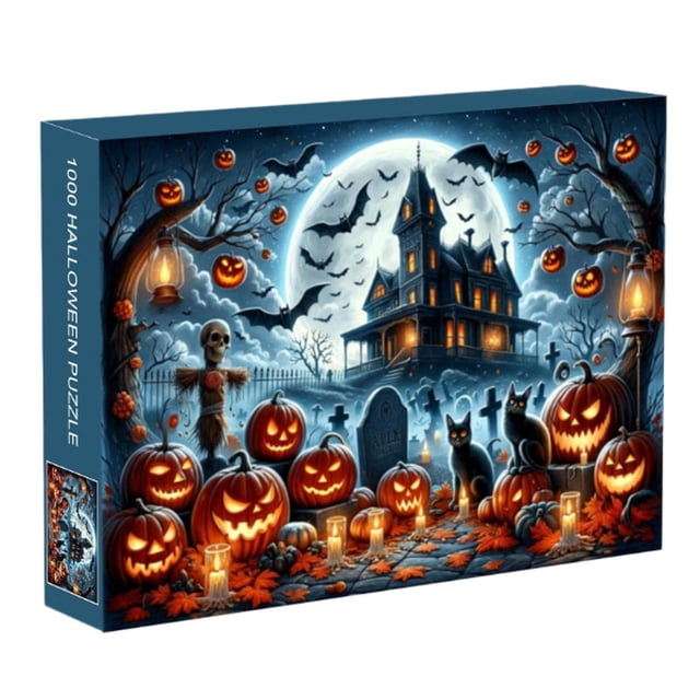 Rompecabezas de Halloween de 1000 piezas CUTICAT adorno para adultos decoración del hogar