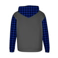 thumbnail image 4 of Mens Plus Size Hoodies Big & Tall M-4X Fleece Lined Long Sleeve Sweatshirts with Pocket Pullover Plaid Printed Warm Going-Out Streetwear Hoodie Tops, 4 of 5