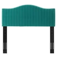 thumbnail image 3 of Tufted Headboard, Full Queen Size, Velvet, Teal Blue, Modern Contemporary Urban Design, Bedroom Master Guest Suite, 3 of 10