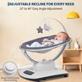 thumbnail image 4 of Qinaqin Electric Baby Swing para Infants & Toddlers – 5 Motions Speeds Reclining Seat 5-Point cm de Alturaarness Remote Soothing Music Ideal Newborns Profundidadark Gris USA, 4 of 8