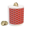 thumbnail image 2 of Prehistoric Country Piggy Bank, Star Big Dots Retro American Flag Inspiration Art, Ceramic Coin Bank Money Box for Cash Saving, 3.6" X 3.2", Scarlet Navy Blue Cream, by Ambesonne, 2 of 4