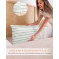 thumbnail image 5 of Turquoise Striped Pillow Cases Queen Size Set of 2, Smooth Satin Pillowcase for Hair and Skin, Farmhouse Pinstripes Geometric Color Decorative Cooling Bed Pillow Covers with Zipper, 20x30 Inches, 5 of 5