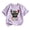 Purple, variant on Girls Crew Neck Printed Short Sleeve T-shirt for Back to School,Comfortable Casual Kids Tops,Matches Pants and Skirts