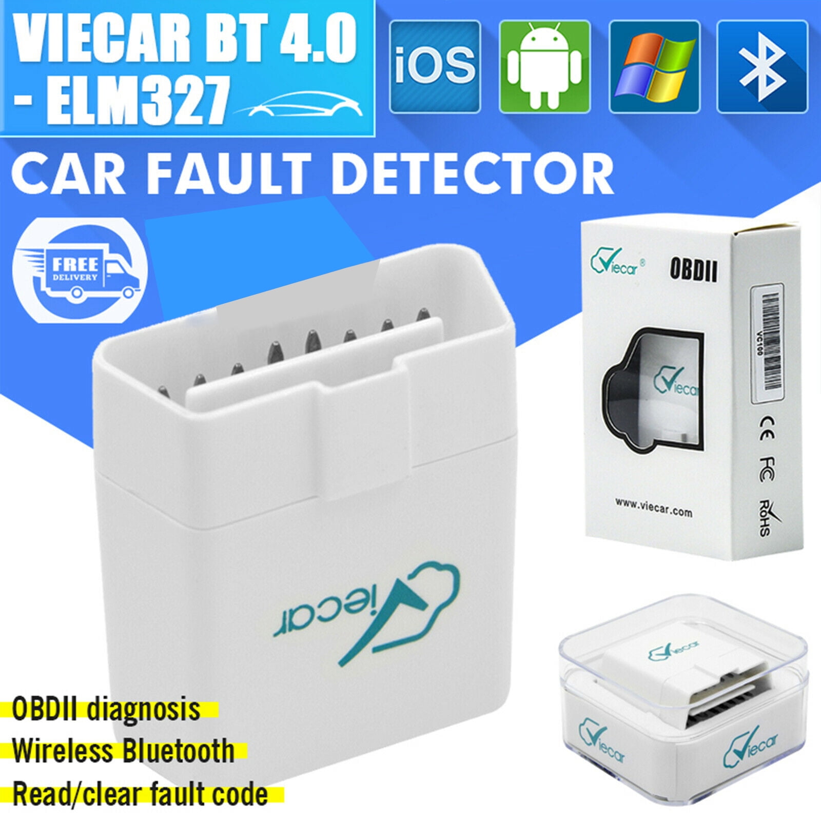 Viecar with on/off Power Switch Elm327 Bluetooth 2.0 Obdii / OBD2 Auto  Diagnostic Scanner Tool - China Elm327 V1.5, OBD2 Scanner