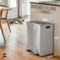 CAPHAUS Dual Trash Can with Double Lid, Trash and Recycle Bins Combo ...