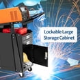 thumbnail image 3 of Welder Cart with Drawers and Cabinet,Rolling Welding Cart with Tank Storage Safety Chains and Gas Cylinder Slots for TIG, ARC, Plasma Cutter Welding Machine,Black, 3 of 7