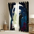 thumbnail image 3 of Manfei Skeleton Bride Black Out Curtains, Western Gothic Romantic Curtains Pack of 2 (42x63 Each), Anniversary Valentines Day Bedroom Curtains, Window Curtains Bedroom Decor, 3 of 6