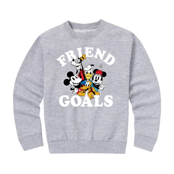 Mickey & Friends - Mickey And Friends Friend Goals - Toddler And Youth Crewneck Fleece Sweatshirt