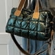 thumbnail image 2 of Bolso de mano de lona para mujer, bolsos de viaje portátiles simples e informales, color verde, 2 of 8