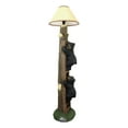thumbnail image 5 of Rustic Black Bear Cubs Climbing Up Tree Ladder Standing Floor Lamp Statue 60"H, 5 of 8
