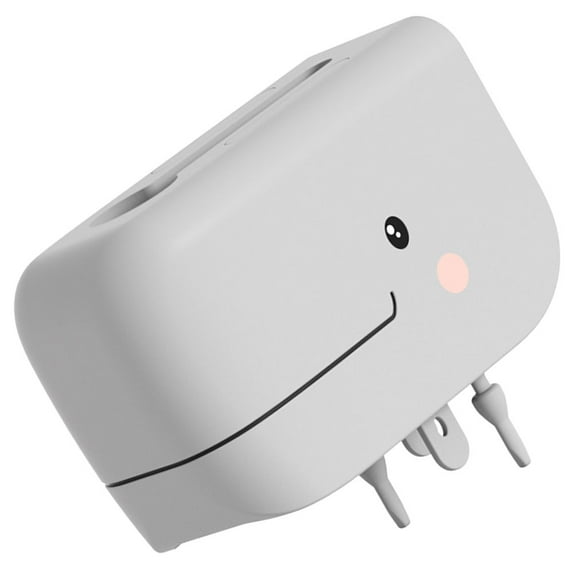COMPUKAS Whale Tub Spout Cover Dark Grey Plastic Protector for Bathtub Safety and Easy Installation