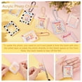 thumbnail image 2 of 20Pcs 5 Style Acrylic Photocard Sleeve Keychain with Iorn Ball Chains Rectangle Mixed Color 104mm Hole: 3mm 4Pcs/style DIY, 2 of 5