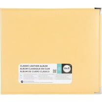Scrapbook Classic Leather 3 Ring Album Yellow 12X12