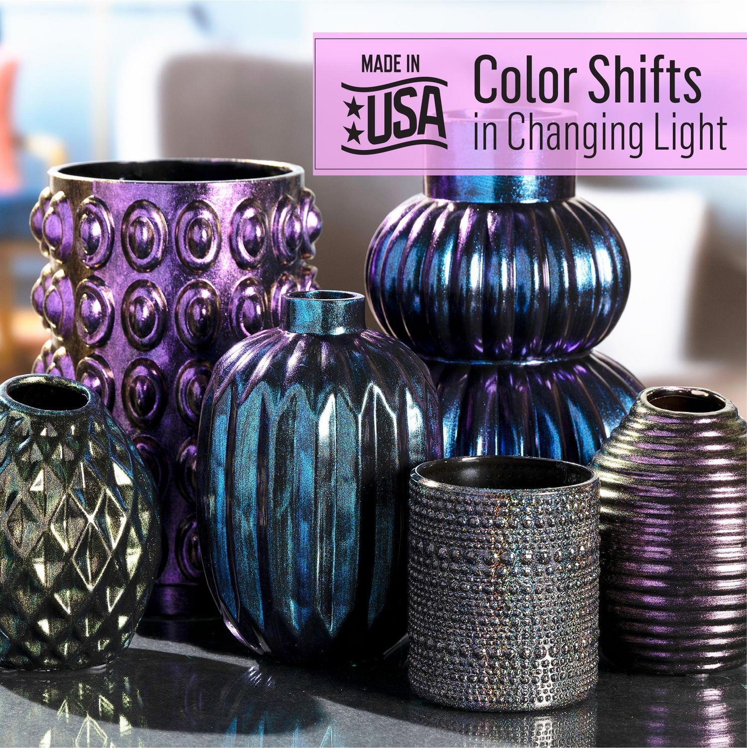 Glaçure fini brillant FolkArt Dragonfly Violet - Bleu - Vert Peinture Glaçure Libellule