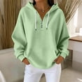 thumbnail image 6 of Women's 1/4 Zipper Sweaters, Loose Pullover Hoodies with Pockets, Fashion Sweater for Fall and Winter, 6 of 8