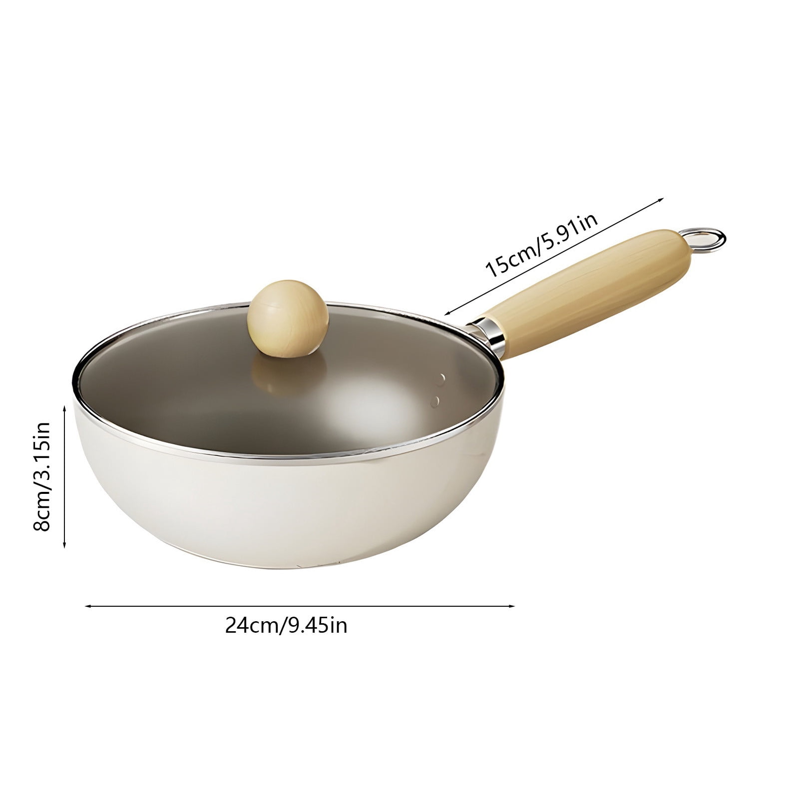 Ceramic Titanium Non-Stick Fry Pan - PFOA-Free Skillet Egg Omelette Pan Induction Compatible Kitchen Essential Easy Clean(L)