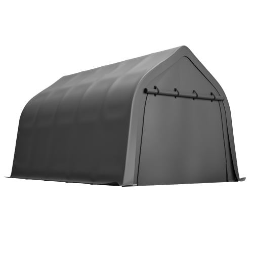 Downloads: 69 Portable Instant Garage 13x20 FT, Enclosed Carport with Extra-High Density Cover & Steel Frame, Roll-Up Door, All-Weather Protection for Truck, Boat, RV, Silver Gray