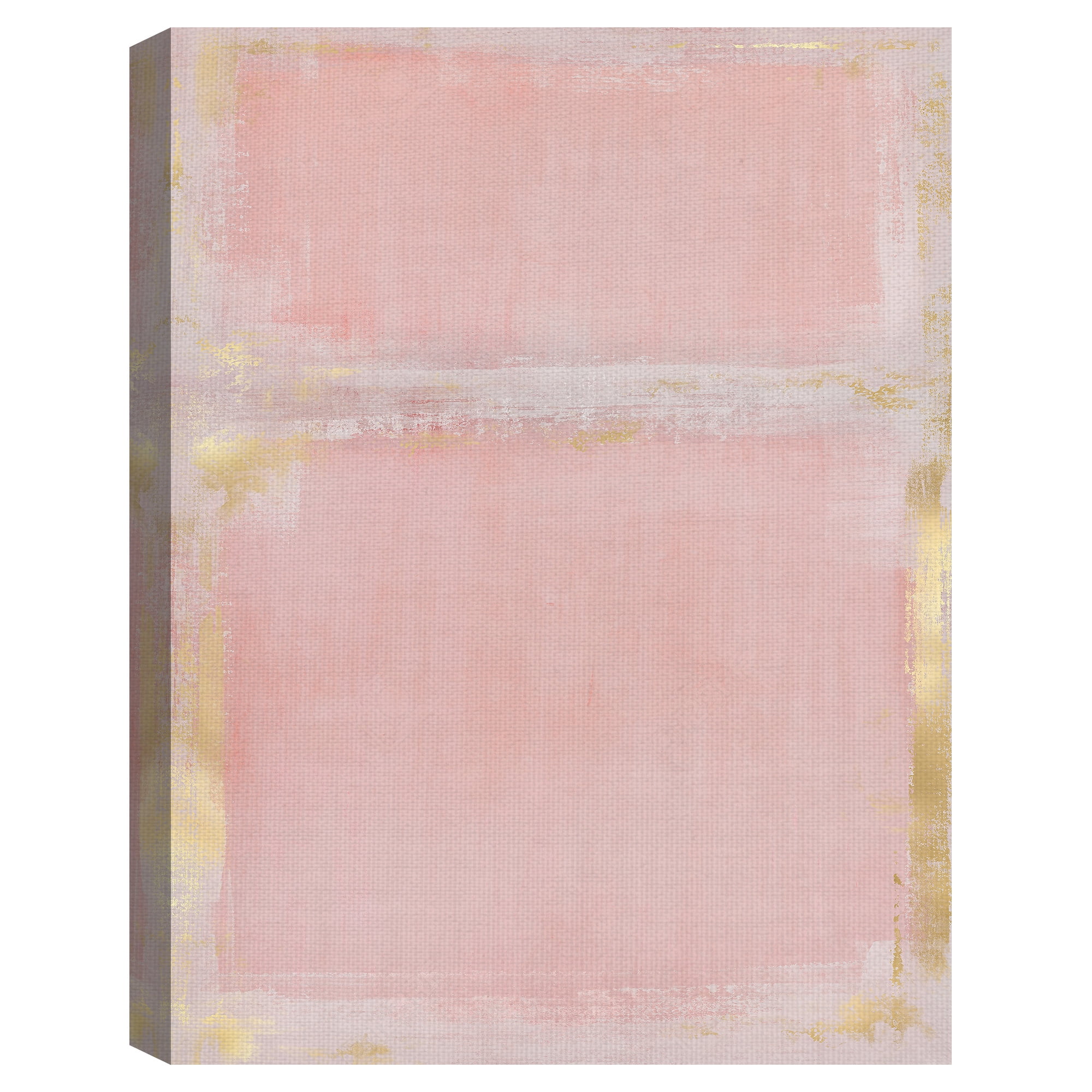 Masterpiece Art Gallery Golden Blush Abstract By Belle Maison Canvas Art Print 30" x 40"