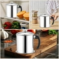 thumbnail image 6 of Aovky Bacon Grease Container with Fine Mesh Strainer, 1.8L(60 oz) Bacon Grease Saver for Kitchen, Stainless Steel Cooking Oil Container with Lid for Frying Oil and Cooking Grease, 6 of 9