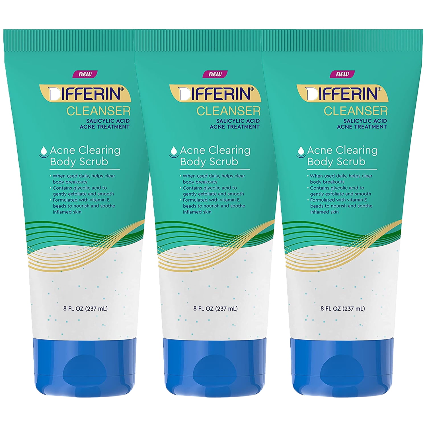 Buy 3Pack Differin Body Scrub with Salicylic Acid Acne Clearing