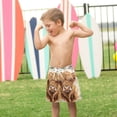 thumbnail image 4 of FORMRS Boys Swim Trunks Quick Dry Mesh Liner Boardshorts Sizes XS-XL, Floral Cow, 4 of 7