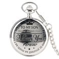 thumbnail image 4 of Collar de reloj de bolsillo con texto en inglés, letras de moda europea y americana, reloj de bolsillo de cuarzo, regalo, joyería, llavero, 4 of 6
