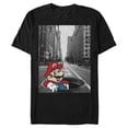 thumbnail image 3 of Super Mario T-Shirt Men's Black and White City Scene Adult Graphic Tee, 3 of 5