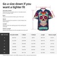 thumbnail image 5 of Susaid Dead Day Party Print Short Sleeve Shirts Button Down Casual Shirts Summer Beach Aloha Button Down Short Sleeve for Men ,Large, 5 of 7