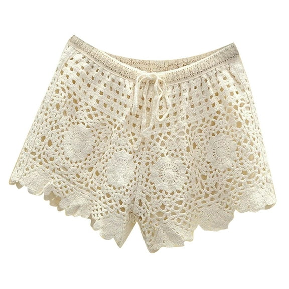 Yokua Breathable Lace Shorts Comfortable Cotton Bottoms Breathable Summer Wear