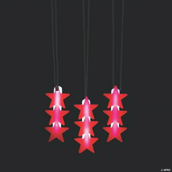 Glow Patriotic Star Necklaces - Jewelry - 12 Pieces