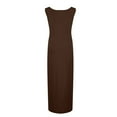 thumbnail image 4 of Mohiass Womens Cocktail Bodycon Sleeveless Slim Casual Tank Long Maxi Dress Coffee L, 4 of 5