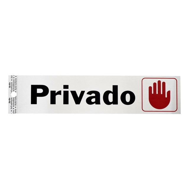 Letrero Privado Hy-Ko Aluminio Acero Inoxidable 5X20.5 Cm