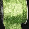 Sparkling Green Glitter Wired Craft Ribbon 3" x 40 Yards