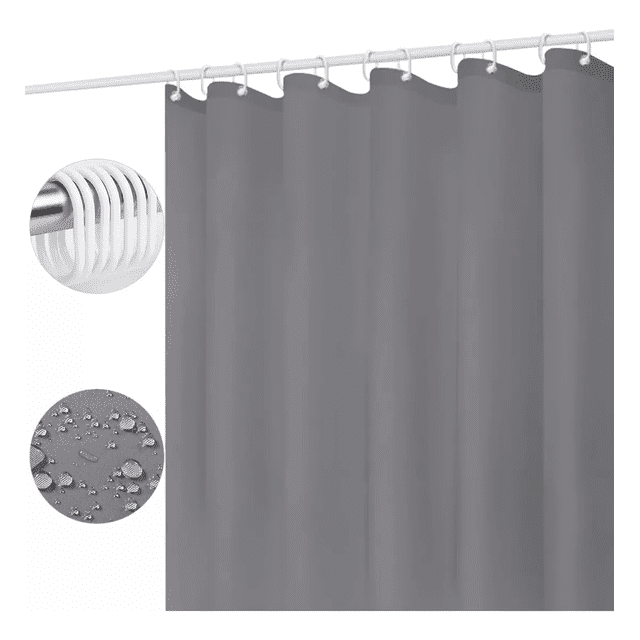 Cortina De Ducha Con Ganchos 180x180cm Impermeable Xtellar gris