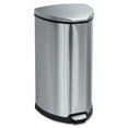 thumbnail image 2 of Safco Hands-free Step-on Stainless Receptacle 10 gal Capacity - 27" Height x 14" Width x 14" Depth - Stainless Steel - Stainless Steel, 2 of 4