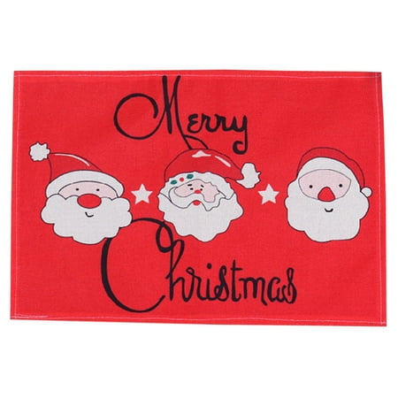 

ZTTD Christmas Placemat Family Table Atmosphere Arrangement Supplies Decorations A