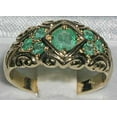 thumbnail image 2 of LBG 14k Yellow Gold Natural Emerald Womens Promise Ring - Size 5.5, 2 of 5