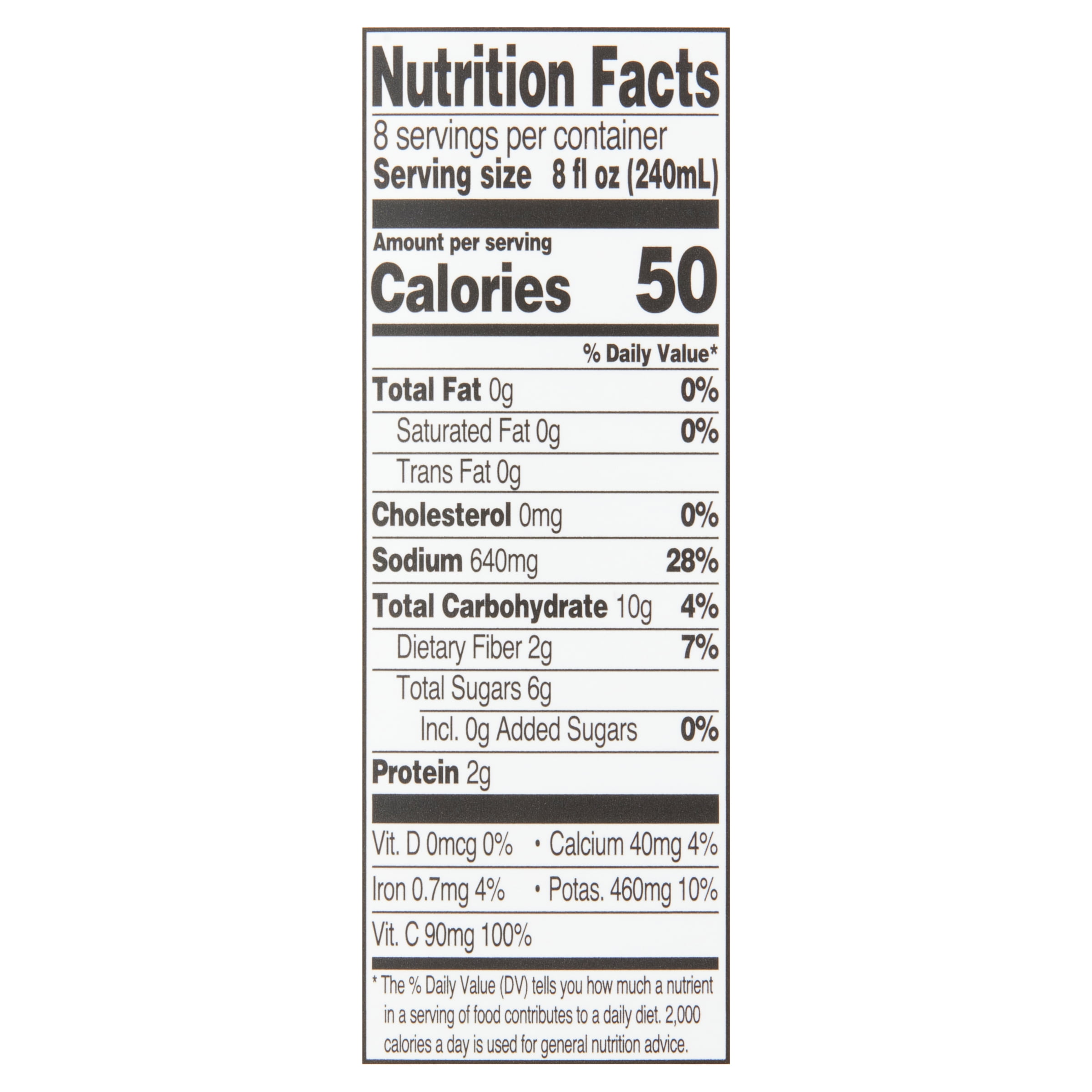 Great Value 100% Vegetable Juice, 64 fl oz