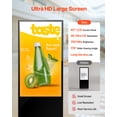 thumbnail image 2 of VEVOR 65 Inch Digital Signage Display, Touchscreen Digital Kiosk, Indoor Floor Standing Kiosk Display, 4K UHD LCD Screen, 2GB RAM & 32GB ROM, with WiFi HDMI/USB Input, Commercial Advertising Display, 2 of 9