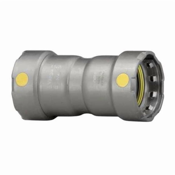 Viega QVG-25011 1 in. Steel Coupling with Stop MegaPressG, Press x Press Fitting, Black