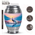 thumbnail image 2 of JAGASY Peacock Small Urn for Mother, Pink Urns for Human Ashes keepsake, Sunset Lake & Water Decorative Urns for Parents, Blue Cremation Urn for Mom & Dad, (3 Inch), 2 of 7