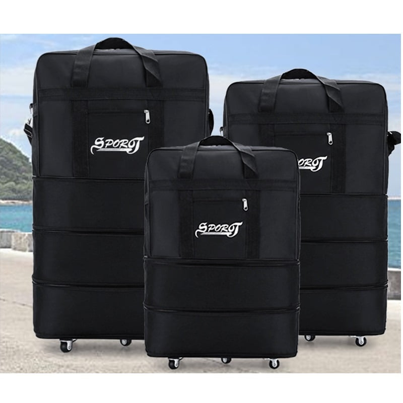 LOVECM  Foldable Wheeled Duffel Bag Rolling Duffel Spinner Luggage