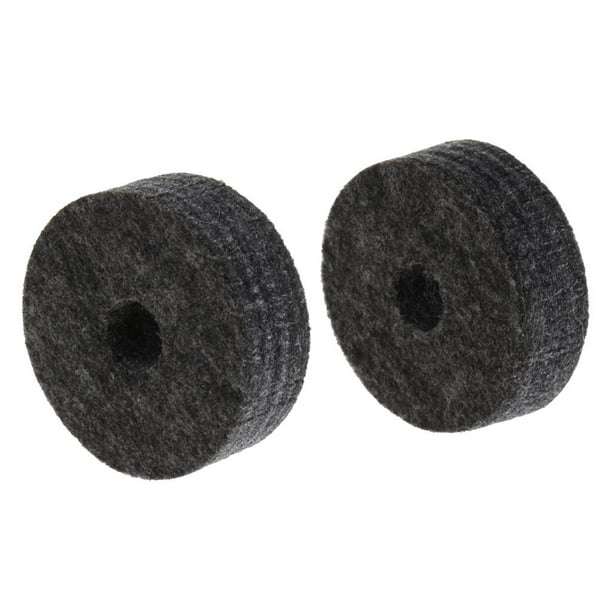 Juego de batería de 2 piezas Accesorio de instrumento musical de fieltro de címbalo para baterista gris 2 piezas negro perfke Arandelas de fieltro de platillos