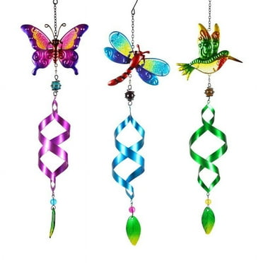 Exhart 8081652 10 in. Assorted Color Metal Wind Spinner, Pack of 6