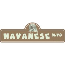 Havanese Street Sign | Indoor/Outdoor | Dog Lover Funny Home Décor for Garages, Living Rooms, Bedroom, Offices | SignMission personalized gift | 36" Wide