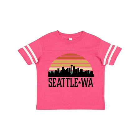 

Inktastic Seattle Washington Skyline Sunset Gift Toddler Boy or Toddler Girl T-Shirt