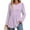 Light Purple, variant on Long Sleeve Shirts for Women Babydoll Tops Dressy Casual Round Neck Ladies Tunic Blouses Spring Fall Clothes