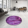 thumbnail image 4 of Ahgly Company Machine Washable Indoor Rectangle Transitional Dark Magenta Purple Area Rugs, 5' x 7', 4 of 7