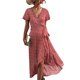 thumbnail image 1 of Vestido Cruzado Con Estampado Floral Vestido Cruzado Con Cuello En V Estampado Floral Vestido Floral Con Cuello En V Vestido Largo Floral Para Mujer Vestido Cruzado Floral Vestido ANGGREK Otros, 1 of 6